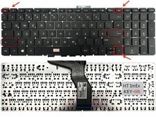 DE Schwarz Tastatur Keyboard ohne Beleuchtung, Rahmen HP Pavilion x360 15-br100