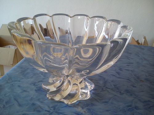 Alte große glas schale - alte,