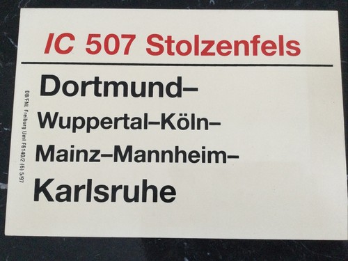 Altes eisenbahnschild ic - altes,