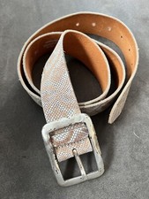 Top Damen Echt Leder Gürtel Vanzetti Schlangenmuster 95cm Vintage Schnalle