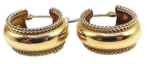 14k gelbgold creolen mit seil - 14k,