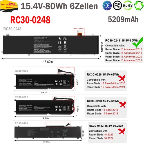Replace rc30 0248 akku für - rc30-0248,