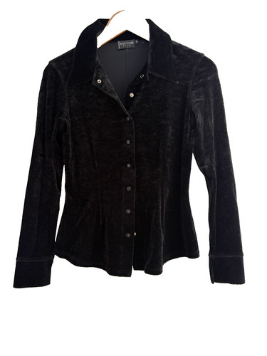 Schwarze samtbluse bluse shirt - schwarze,