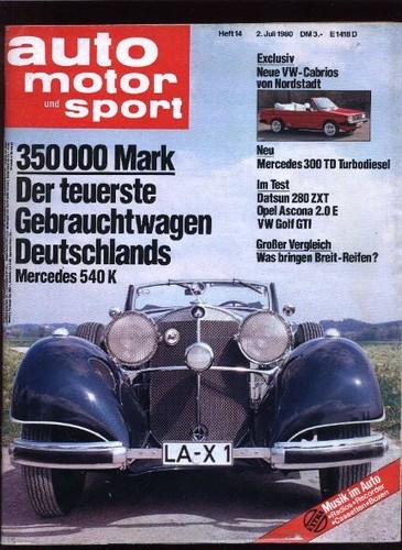 Ams 1980 test - vw, golf