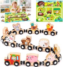Montessori Holz-Eisenbahn mit
