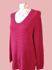 CECIL Da. Marken Strickpulli Bändchengarn Pullover Gr.L 40/42 rot ✨