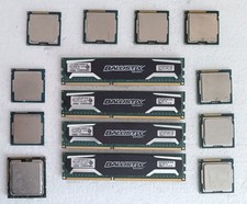 Intel Konvolut CPU 10 Stück quadcore i5 i7 XEON Prozessoren Crucial Ballistix