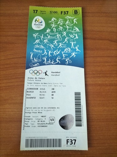 Used ticket olympic 08 - used, 17.08