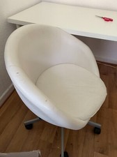IKEA SKRUVSTA gebrauchte Drehstuhl in weiß, 79-86cm einstellbare Höhe