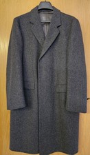 Hochwertiger Herren - Schurwollmantel , Grau - Größe circa 50/52 - S.Fotos +Text