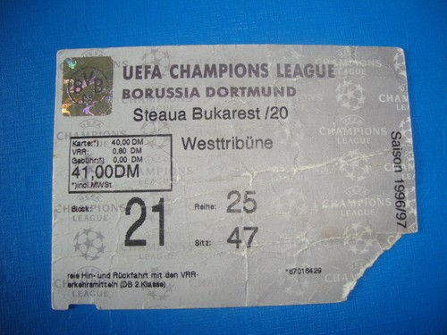 Ticket bvb dortmund - 96/97,