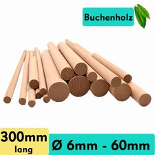 Rundstab Buche glatt 30cm lang