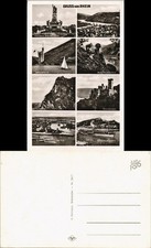 Bingen am Rhein Rhein Mehrbild-AK mit Mäuseturm, Bingen, Bingerbrück,  1955
