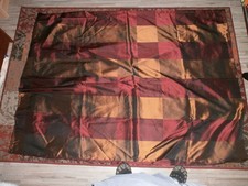 Dekostoff für Gardinen usw. rot-gold-braun Satin 4,60 x 1,45