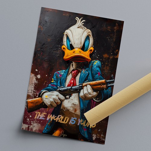Donald duck poster farbig - donald,
