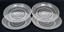 iittala 4x Kastehelmi Tauperle Untertassen Glas klar Ø 13,8 cm Oiva Toikka 70er