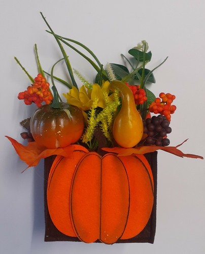 Filzkorb mit herbstdeko - mit,