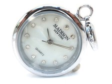 GOLDJUNGE69 * MADISON NEW YORK  MINI KLEINE  KARABINER-UHR 20mm QUARTZ   - NEU