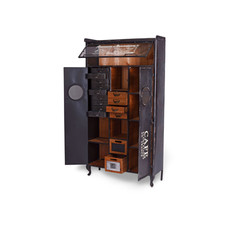 Metallschrank XXL Arztschrank Apothekerschrank Loft Kommode Industrie Vitrine