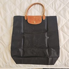Longchamp Le Pliage Handtasche aus schwarzem Leder Damenhandtasche Geldbeutel...