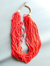 Antik Korallenkette Kette 30 Stränge ca. 89 Gramm. ca. 48 cm, Dekorativ üppig!