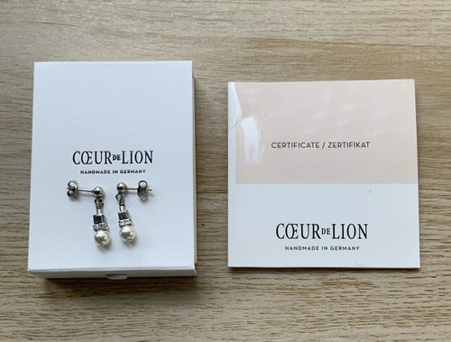 Coeur lion ohrringe perle - de,