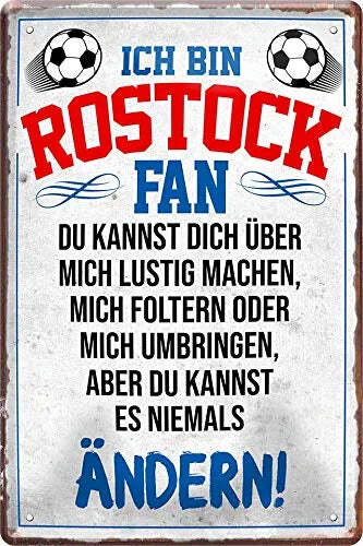 Blechschild fußball hier - blechschild,