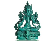 Grüne Tara Statue 15 cm Resin (Gießharz) türkis | Buddha - Handarbeit aus Nepal