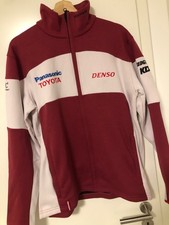 Toyota Panasonic Racing Denso Vintage F1 Team Member Jacke Large Bordeuxrot Weiß