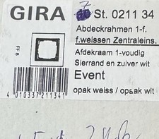 Gira System 55  Abdeckrahmen Opakweiss 021134 nicht gebraucht  7stck