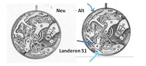 Landeron chronograph kal 51 - landeron, kal.