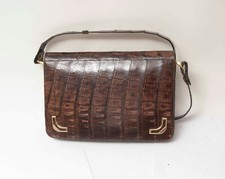  J.Sanchis Canet Valencia Vintage Handtasche Lackleder für Damen Braun