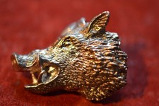 Jagd u.Trachten Anstecker Keiler Kopf 925 Silber