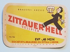 $*# alte DDR Bieretiketten Zittau #$