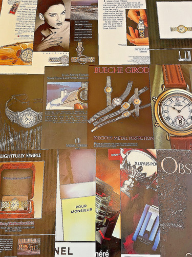 Vintage vogue magazin - vogue, werbung