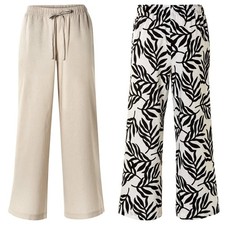 esmara Damen Leinenhose Hose mit Leinen Beige / Muster - versch. Größen