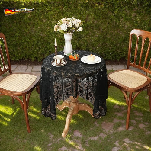 Runde tischdecke 140cm - runde, schwarz