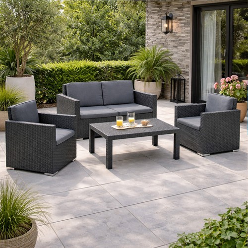 Lounge set 4tlg gartenmöbel - set,