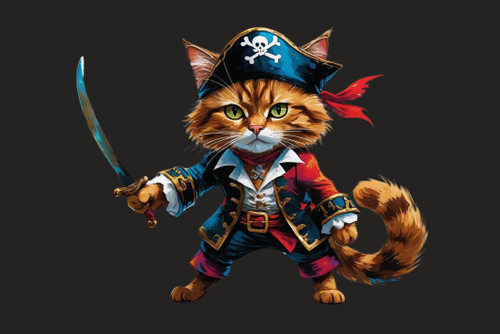 Fahne flagge piraten katze - fahne,