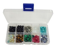 180 Edelsteine 6mm Lava