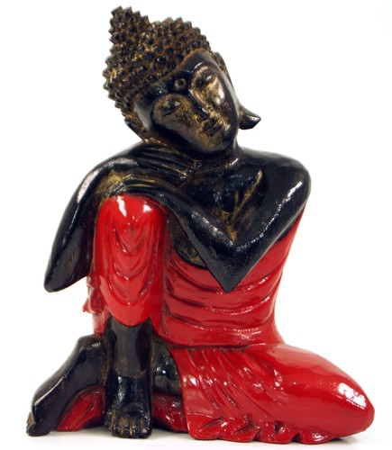 Geschnitzte sitzender buddha - geschnitzte,