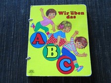 Wir üben das ABC altes Bilderbuch Otto Moravec Verlag Ringbindung