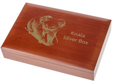 Münzbox / Kassette für Koala 1 Oz, 10 Oz und 1 Kilo kg Silbermünzen -Holz