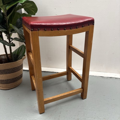 Vintage rot leder nieten - leder,