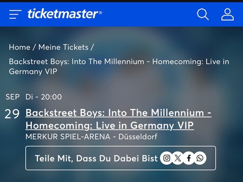 Backstreetboys vip tickets - vip,