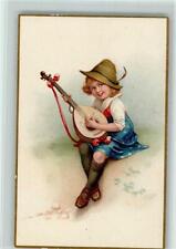 10532900 - Maedchen spielt mit einer Mandoline AK Zupfinstrument