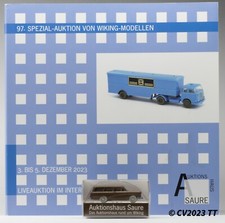 1/87 H0 WIKING Opel Rekord P1 CarAVan, blassbraun, 97. Saure Auktion, + Katalog