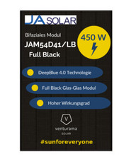Solarmodul Solarpanel 450W Bifazial Glas-Glas JAM54D41 LB  Full Black Modul