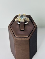 Aquamrin und Diamant Ring