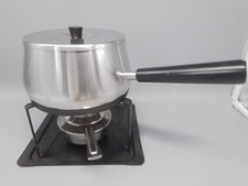Spring Rechaud Fonduetopf,Topf mit Stövchen und Brenner,Edelstahl,Switzerland 